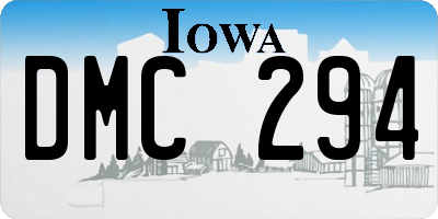 IA license plate DMC294