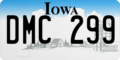IA license plate DMC299