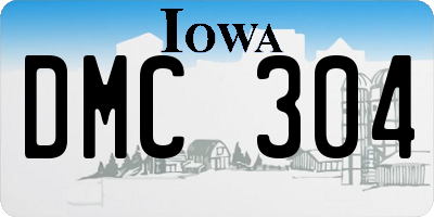 IA license plate DMC304