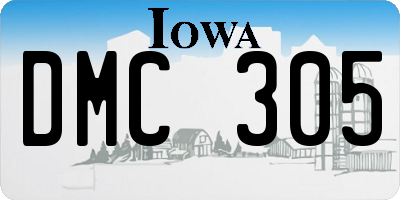 IA license plate DMC305