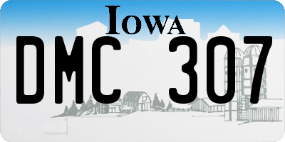 IA license plate DMC307