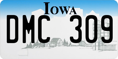IA license plate DMC309