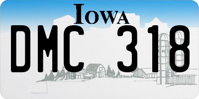 IA license plate DMC318