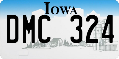 IA license plate DMC324
