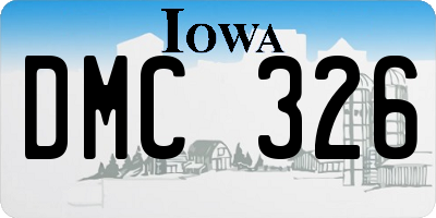 IA license plate DMC326