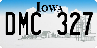 IA license plate DMC327