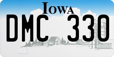 IA license plate DMC330