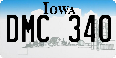 IA license plate DMC340
