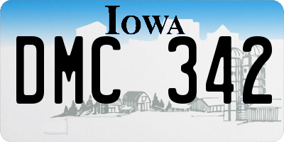 IA license plate DMC342