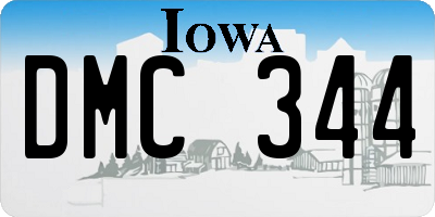 IA license plate DMC344