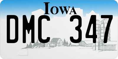 IA license plate DMC347