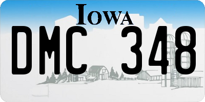 IA license plate DMC348