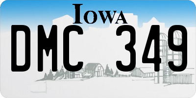 IA license plate DMC349