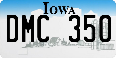 IA license plate DMC350