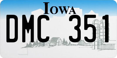 IA license plate DMC351