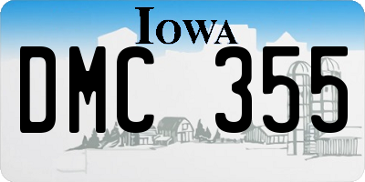IA license plate DMC355