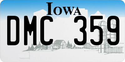 IA license plate DMC359