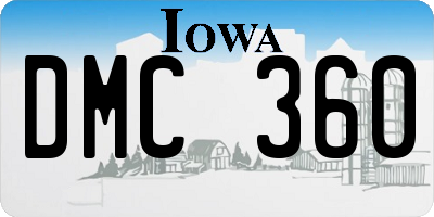 IA license plate DMC360