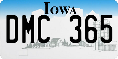 IA license plate DMC365