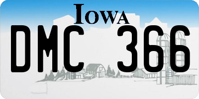 IA license plate DMC366
