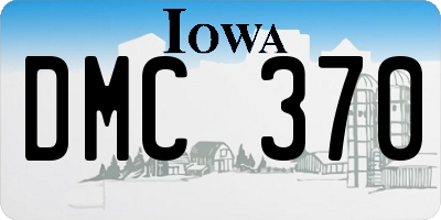 IA license plate DMC370