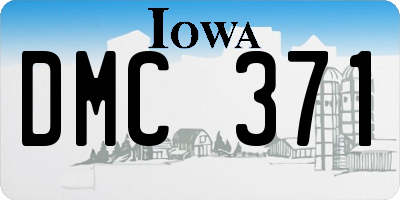 IA license plate DMC371