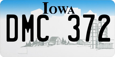 IA license plate DMC372