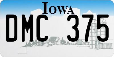 IA license plate DMC375