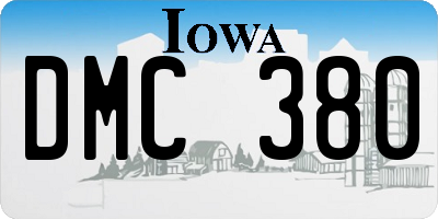 IA license plate DMC380