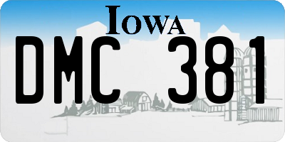 IA license plate DMC381