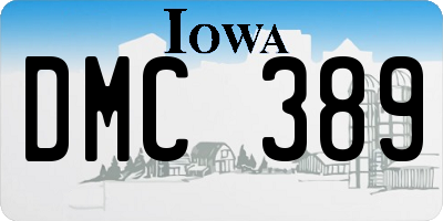 IA license plate DMC389