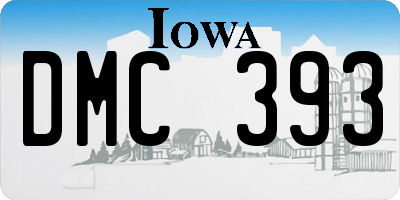 IA license plate DMC393