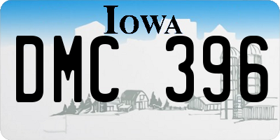 IA license plate DMC396