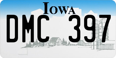 IA license plate DMC397