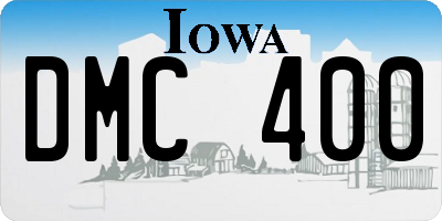 IA license plate DMC400