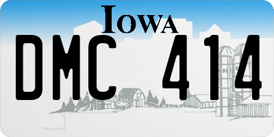 IA license plate DMC414
