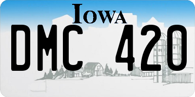 IA license plate DMC420