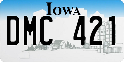 IA license plate DMC421