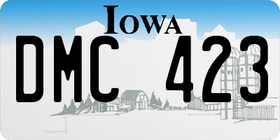 IA license plate DMC423