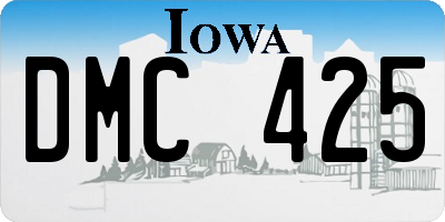 IA license plate DMC425