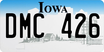 IA license plate DMC426