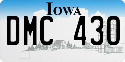 IA license plate DMC430