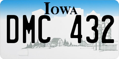 IA license plate DMC432