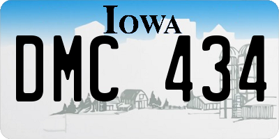 IA license plate DMC434
