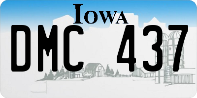 IA license plate DMC437