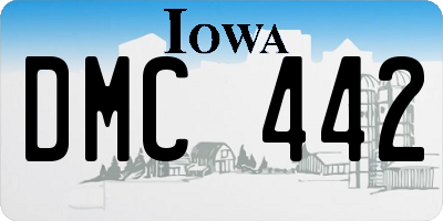IA license plate DMC442