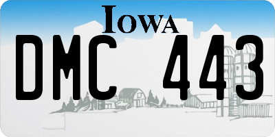 IA license plate DMC443