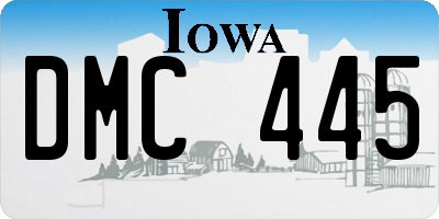 IA license plate DMC445