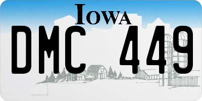 IA license plate DMC449