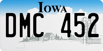 IA license plate DMC452